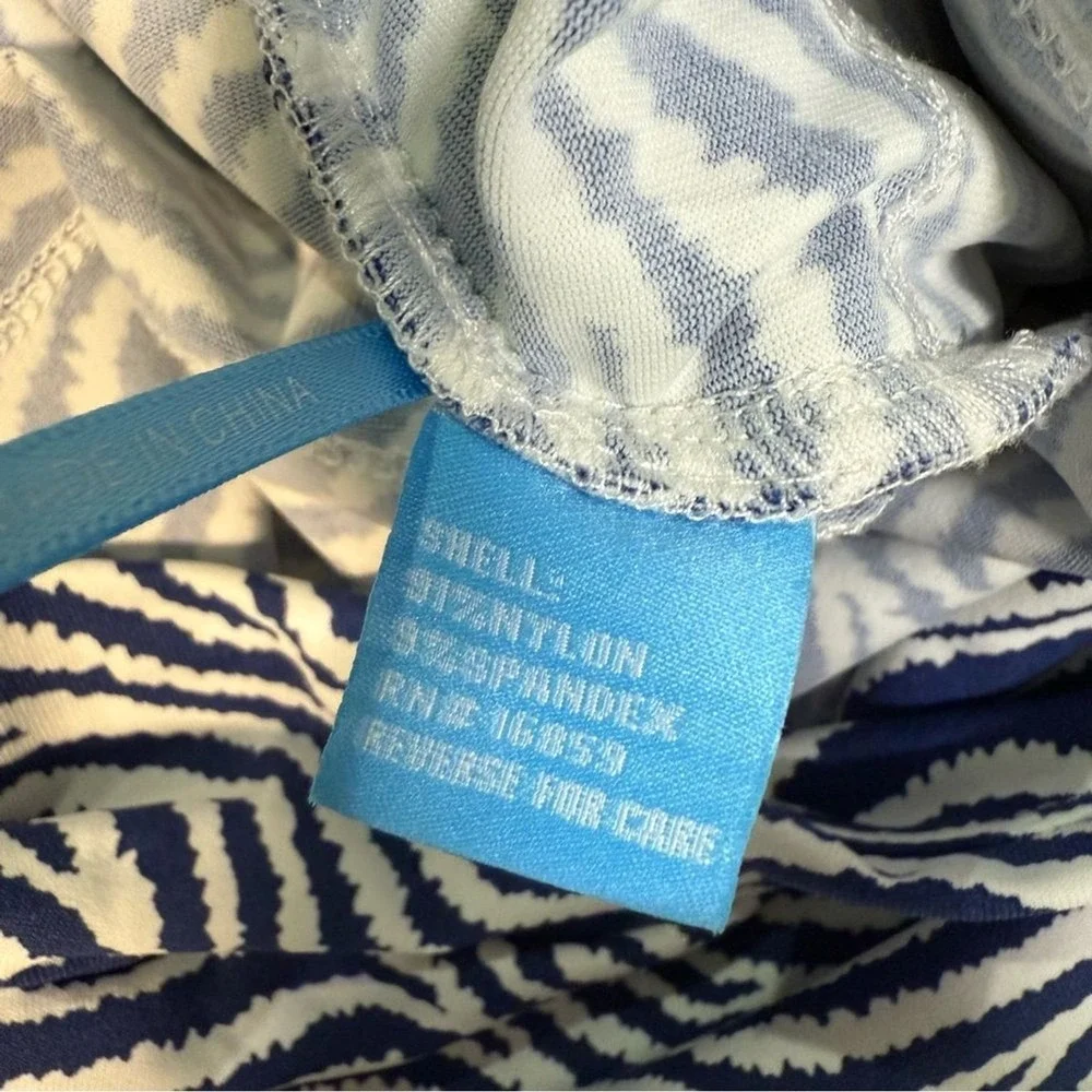 J. McLaughlin Abstract Print Tiered Skirt‎ Casual Resort Stretch Pull XS Retro